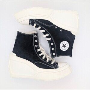 Converse Chuck 70 De Luxe Wedge Hi Sneakers Black Egret Women’s 11